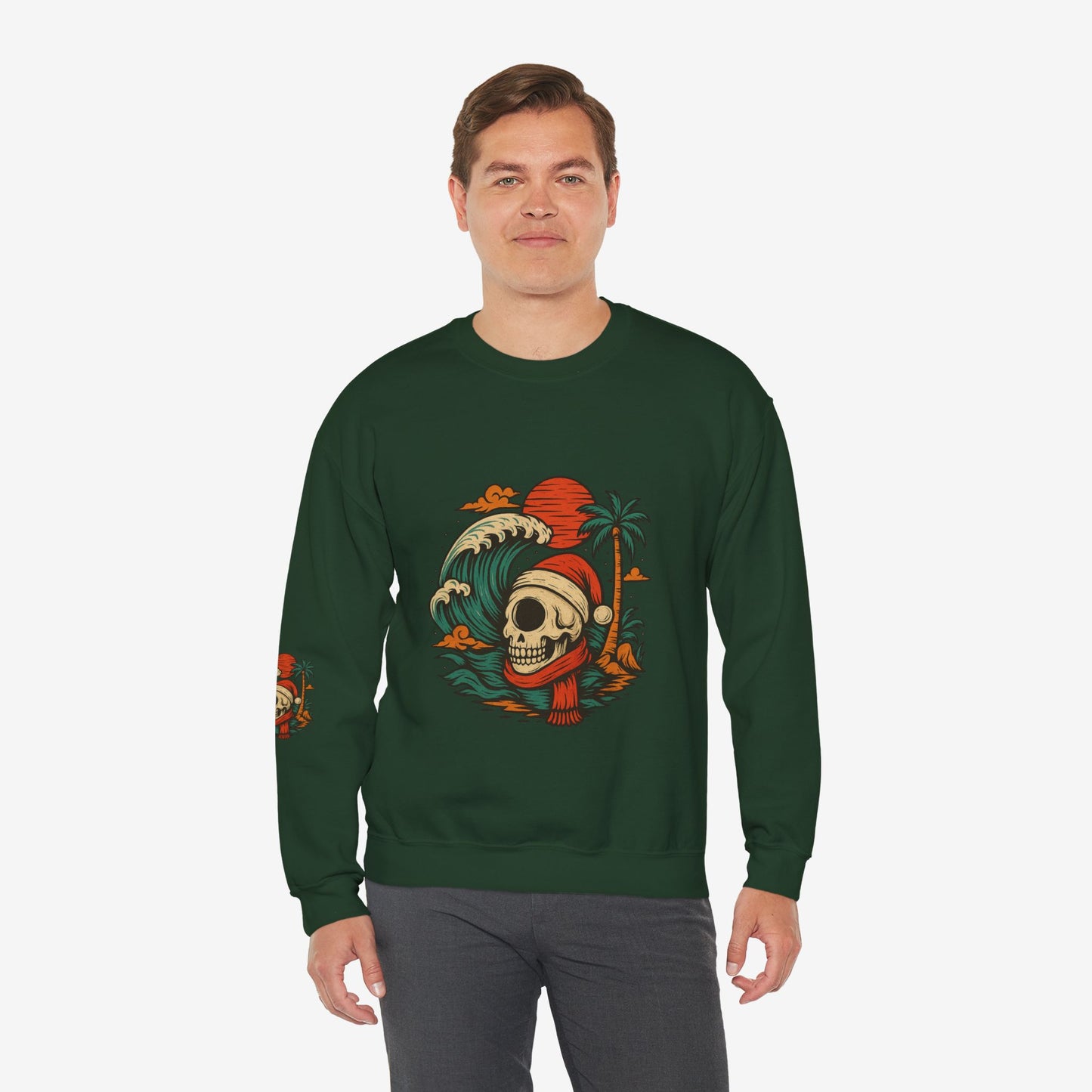Skull Surf Kerst Sweater