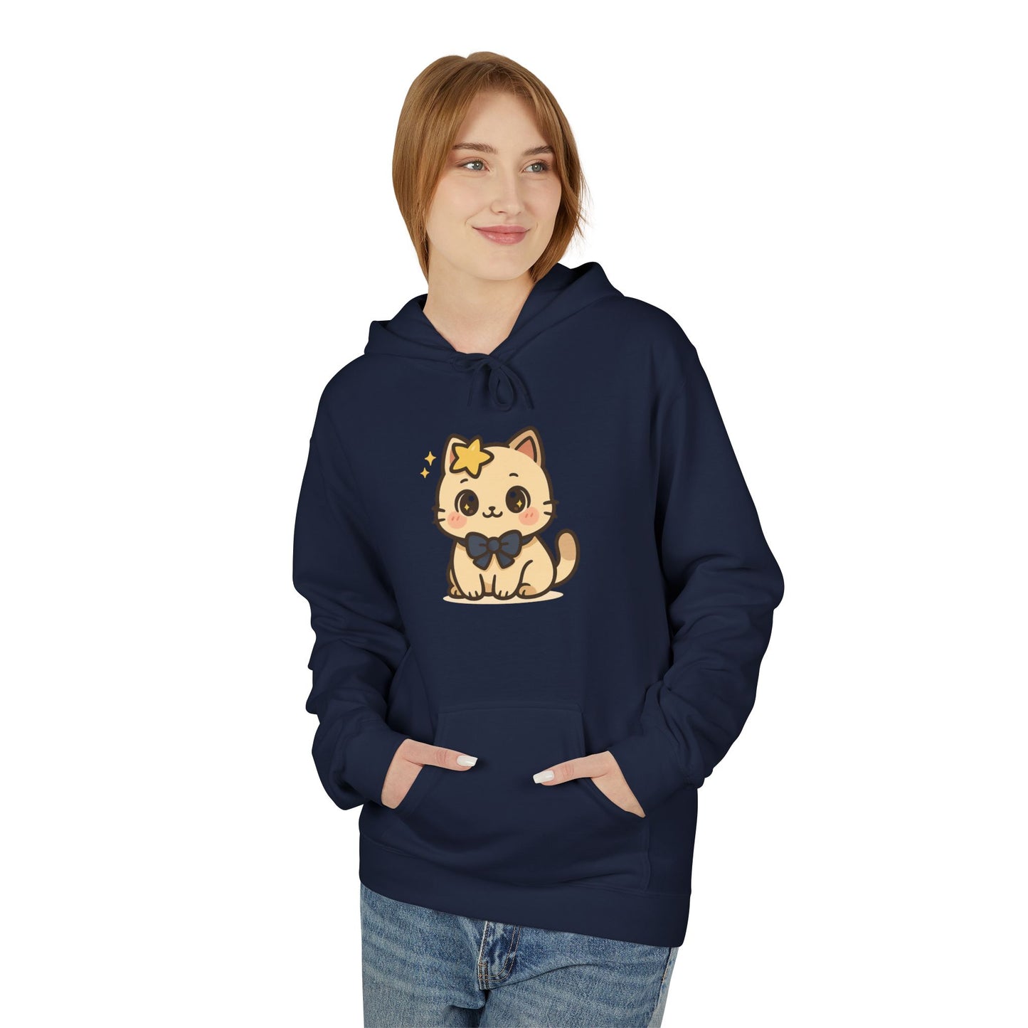 Schattige Kawaii Kat Hoodie met Sterretje
