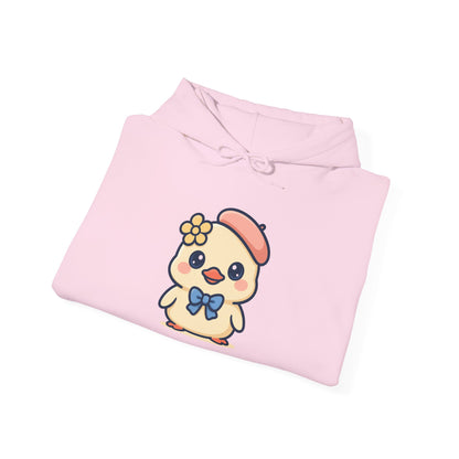 Kawaii Kuiken Hoodie – Met Baret en Bloemetje