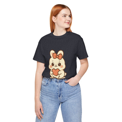 Schattig Kawaii Konijntje met Hart T-Shirt