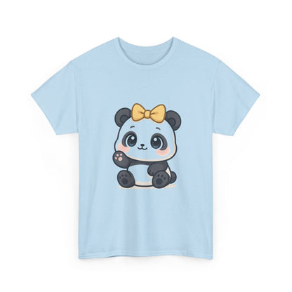 Schattig Panda T-Shirt met Gouden Strik