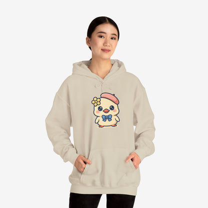 Kawaii Kuiken Hoodie – Met Baret en Bloemetje
