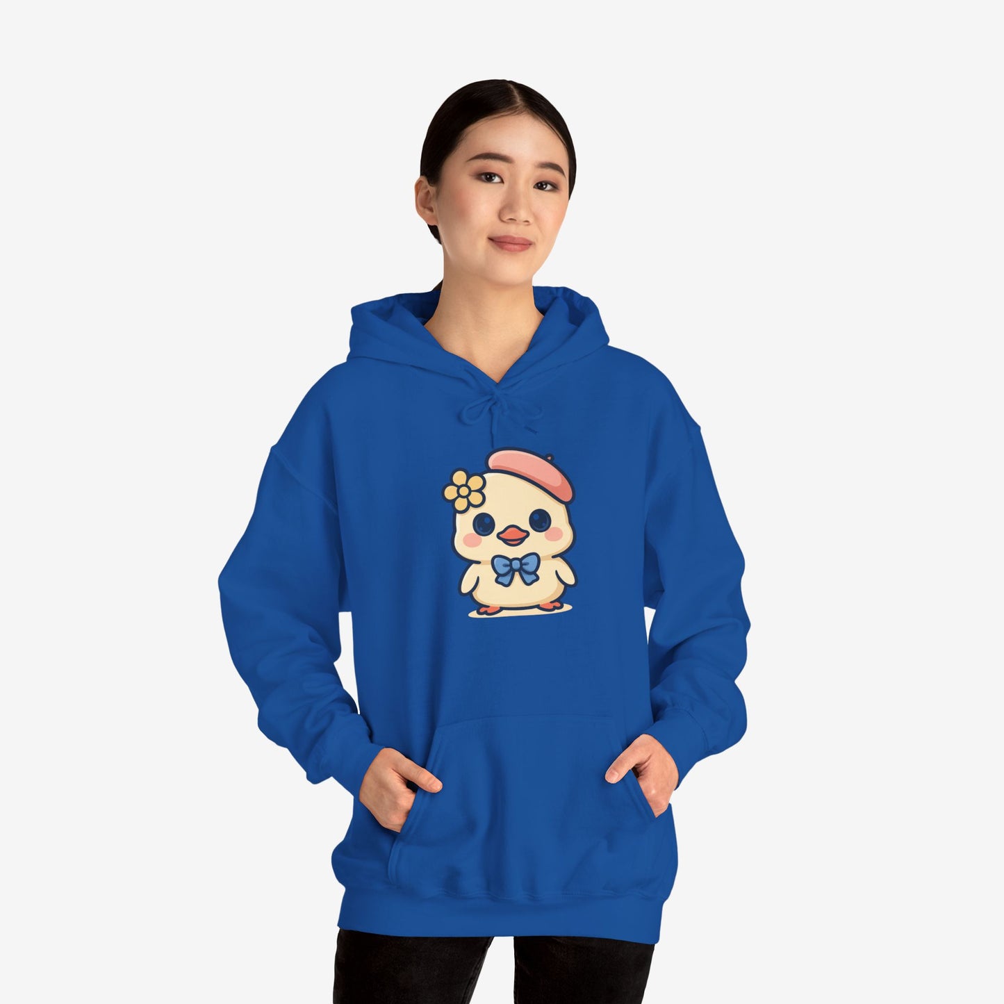 Kawaii Kuiken Hoodie – Met Baret en Bloemetje