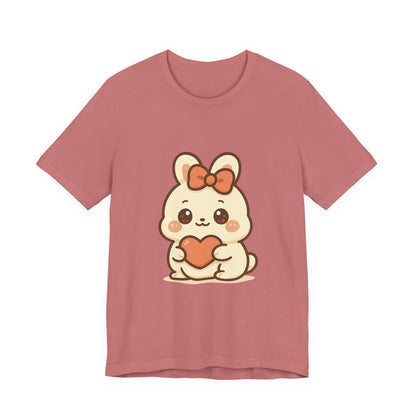 Schattig Kawaii Konijntje met Hart T-Shirt
