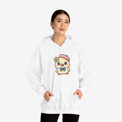 Kawaii Kuiken Hoodie – Met Baret en Bloemetje