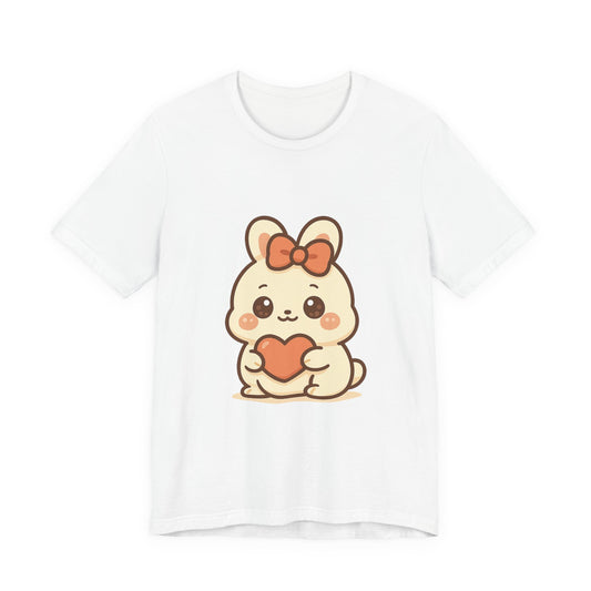 Schattig Kawaii Konijntje met Hart T-Shirt