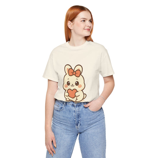 Schattig Kawaii Konijntje met Hart T-Shirt