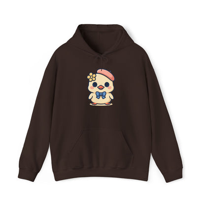 Kawaii Kuiken Hoodie – Met Baret en Bloemetje