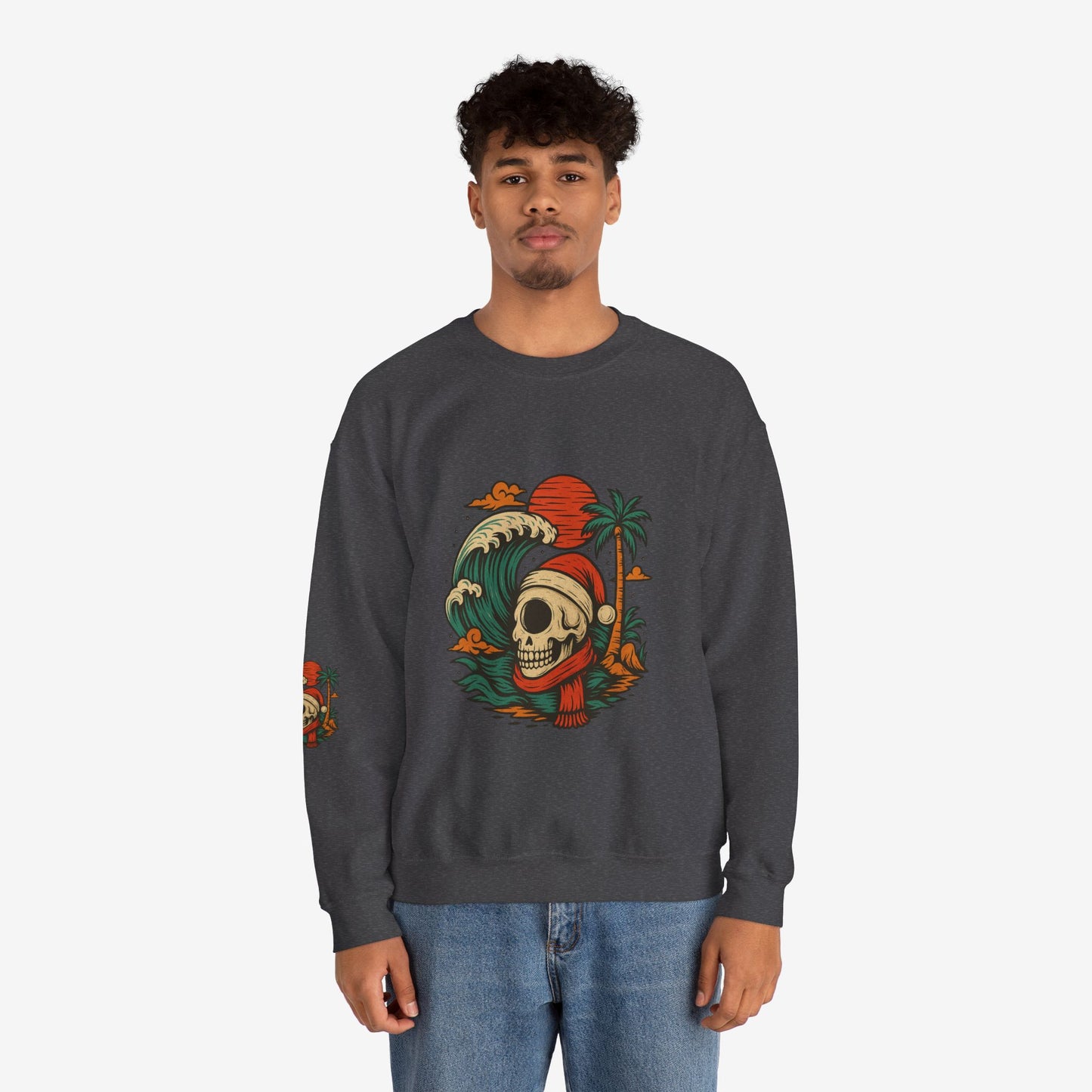 Skull Surf Kerst Sweater