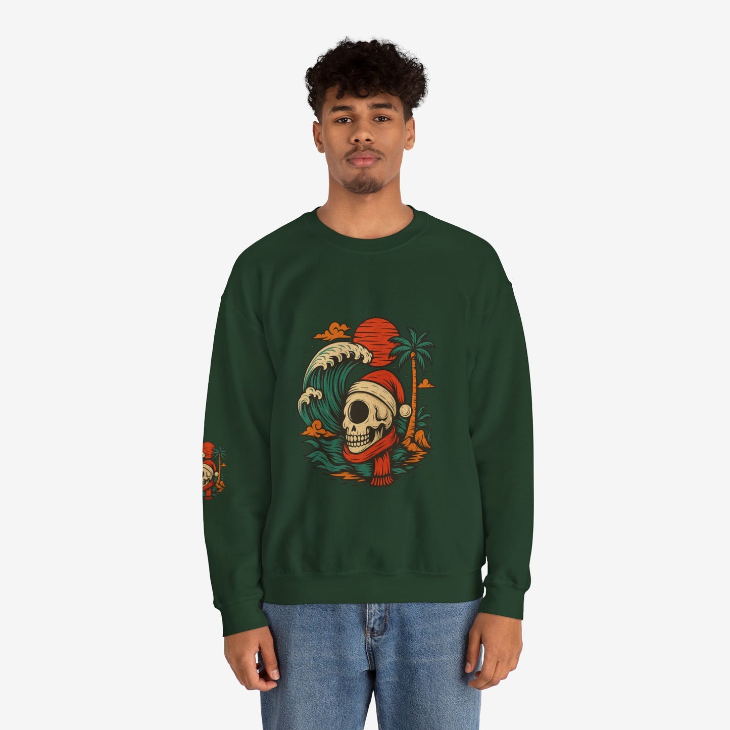 Skull Surf Kerst Sweater