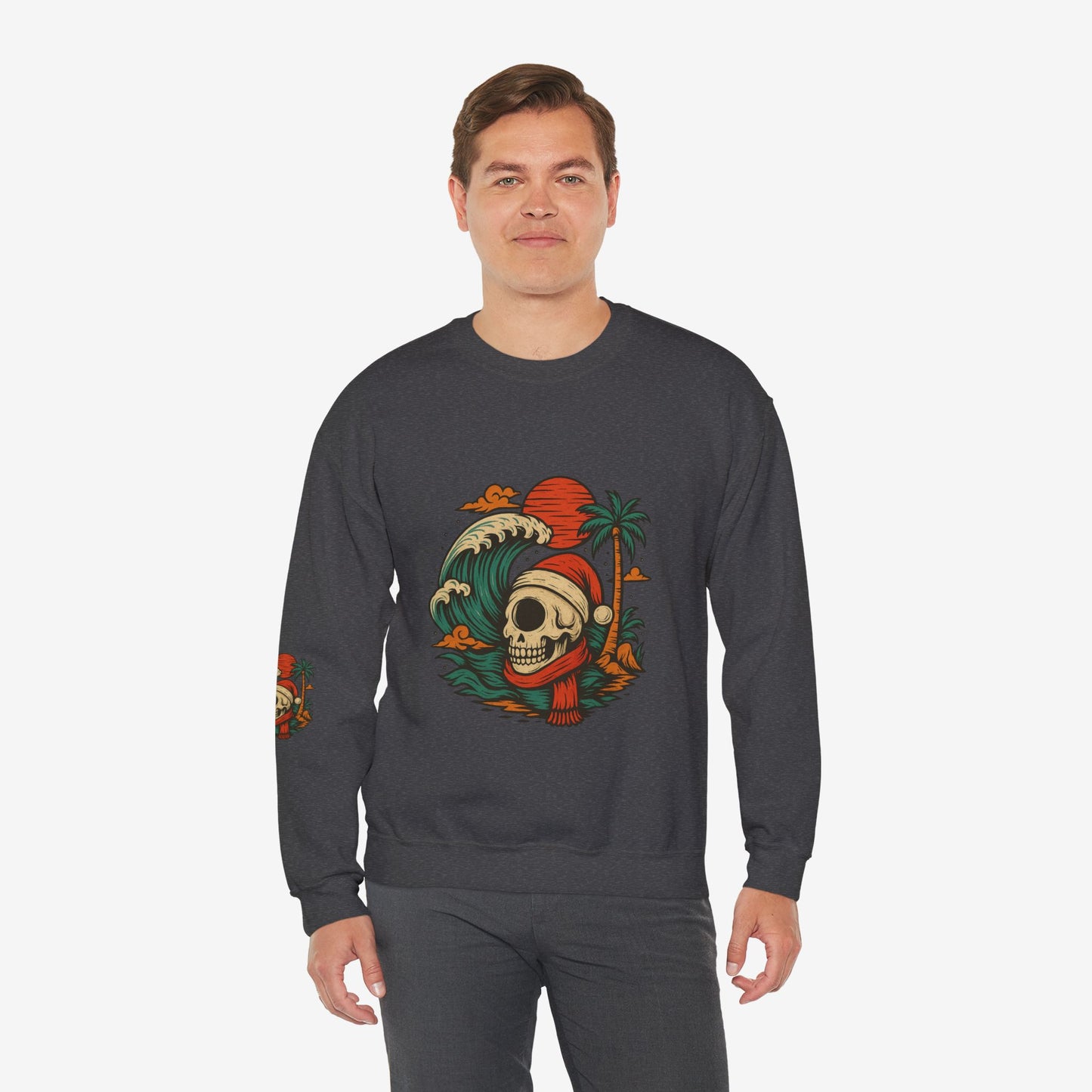 Skull Surf Kerst Sweater