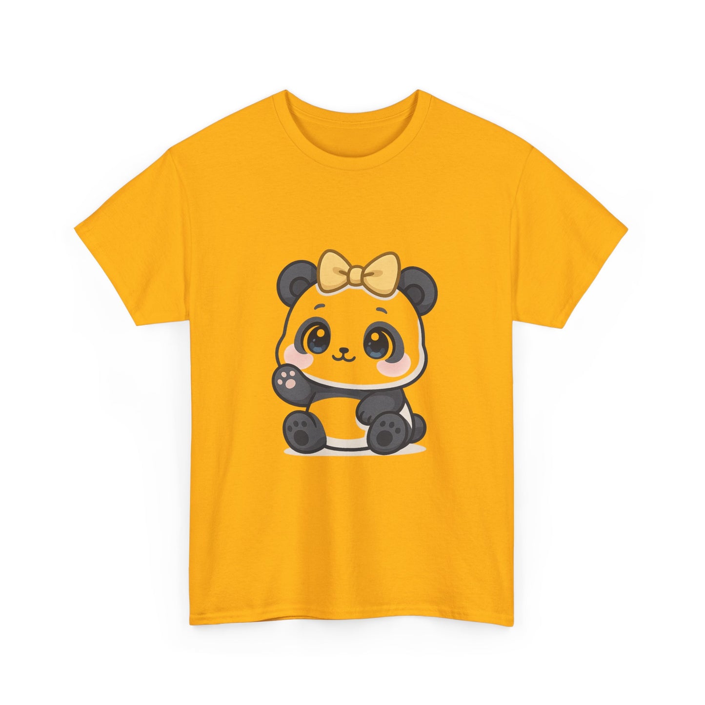 Schattig Panda T-Shirt met Gouden Strik
