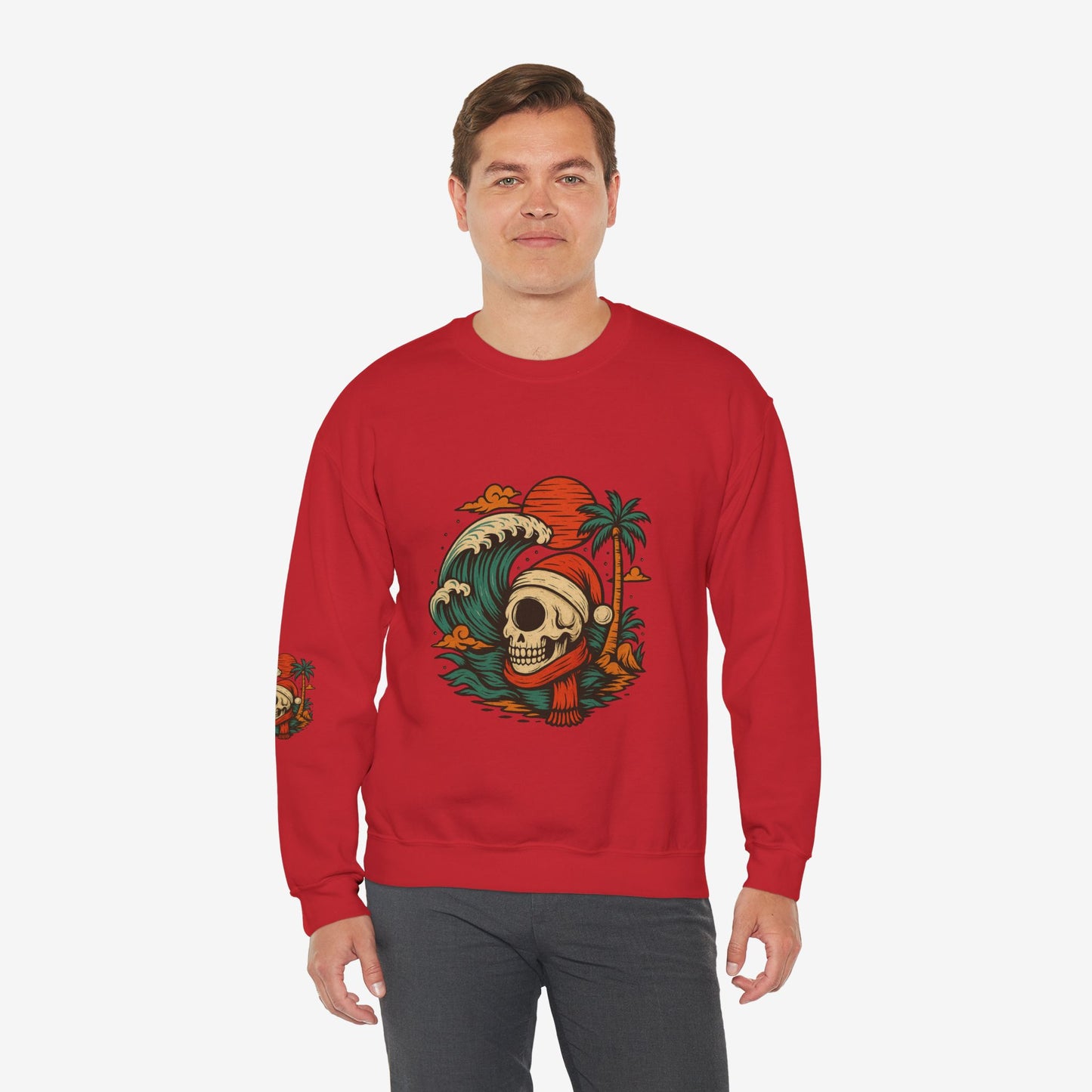 Skull Surf Kerst Sweater