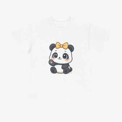 Schattig Panda T-Shirt met Gouden Strik