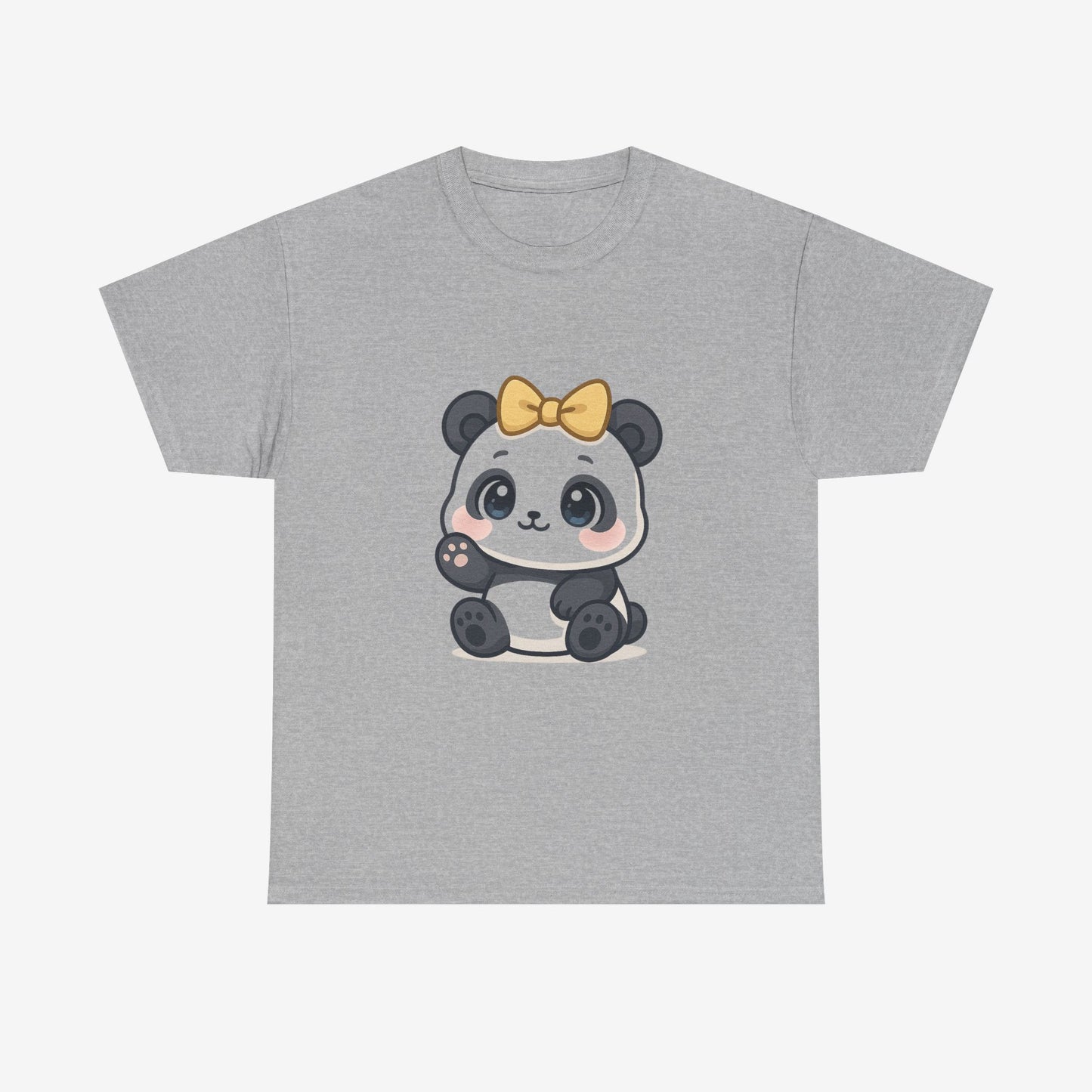 Schattig Panda T-Shirt met Gouden Strik