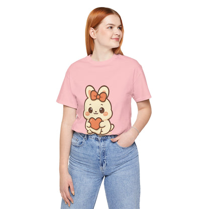 Schattig Kawaii Konijntje met Hart T-Shirt