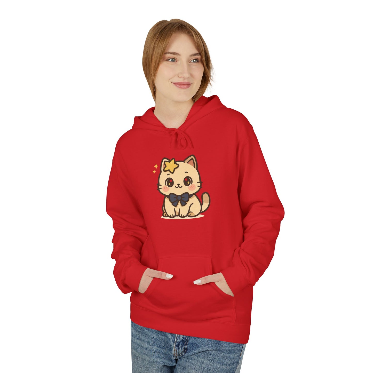 Schattige Kawaii Kat Hoodie met Sterretje