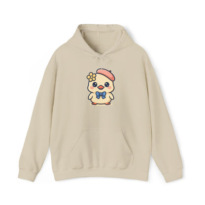 Kawaii Kuiken Hoodie – Met Baret en Bloemetje